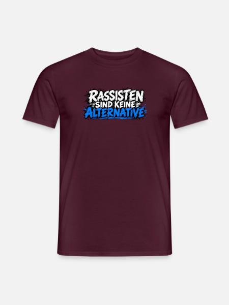 Rassisten sind keine Alternative - Männer T-Shirt - Ziegelrot
