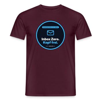 Inbox Zero. Kopf Frei. Büro Shirt - Männer T-Shirt - Ziegelrot - Vorne - AI Model Male 178 light (178cm)