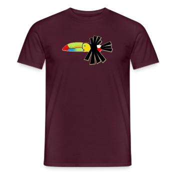 Schrulliger Kielschnabel-Tukan - Männer T-Shirt - Ziegelrot - Vorne - AI Model Male 178 light (178cm)