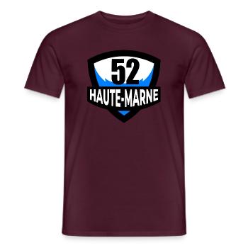 52 Haute-Marne - Männer T-Shirt - Ziegelrot - Vorne - AI Model Male 178 light (178cm)