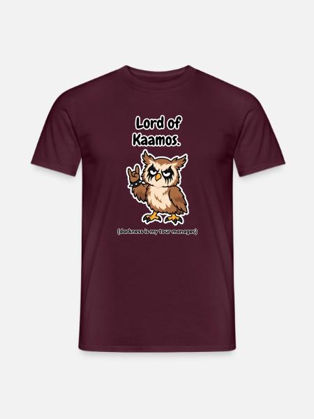 Herr von Kaamos Schwarzmetall-Eule - Männer T-Shirt - Ziegelrot