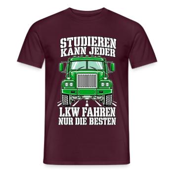 LKW fahren nur die Besten – Frontansicht Grün - Männer T-Shirt - Ziegelrot - Vorne - AI Model Male 178 light (178cm)