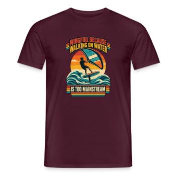 Wingfoil Because Walking On Water - Männer T-Shirt - Ziegelrot - Vorne - AI Model Male 178 light (178cm)