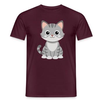 Baby-Katze - Männer T-Shirt - Ziegelrot - Vorne - AI Model Male 178 light (178cm)