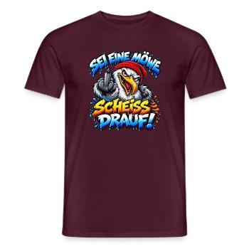 Sei eine Möwe Scheiss drauf - Männer T-Shirt - Ziegelrot - Vorne - AI Model Male 178 light (178cm)