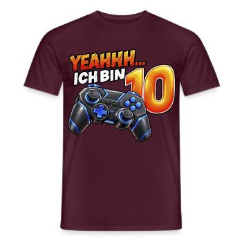 Gaming zum 10. Geburtstag – Yeahhh ich bin 10 - Männer T-Shirt - Ziegelrot - Vorne - AI Model Male 178 light (178cm)