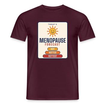 Wechseljahresvorhersage lustiges Hitzewallungsgeschenk - Männer T-Shirt - Ziegelrot - Vorne - AI Model Male 178 light (178cm)