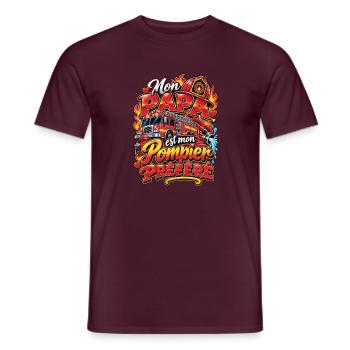 Mein Lieblings-Feuerwehr-Vater - Männer T-Shirt - Ziegelrot - Vorne - AI Model Male 178 light (178cm)
