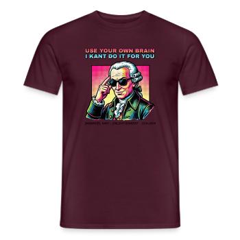 Kant – Use Your Own Brain - Männer T-Shirt - Ziegelrot - Vorne - AI Model Male 178 light (178cm)