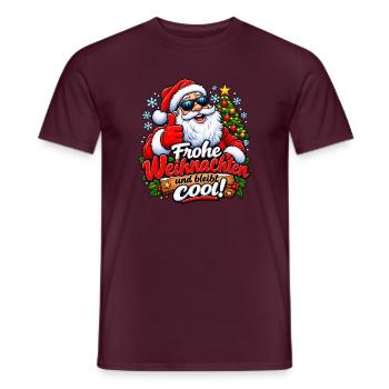Frohe Weihnachten Bleibt Cool - Männer T-Shirt - Ziegelrot - Vorne - AI Model Male 178 light (178cm)