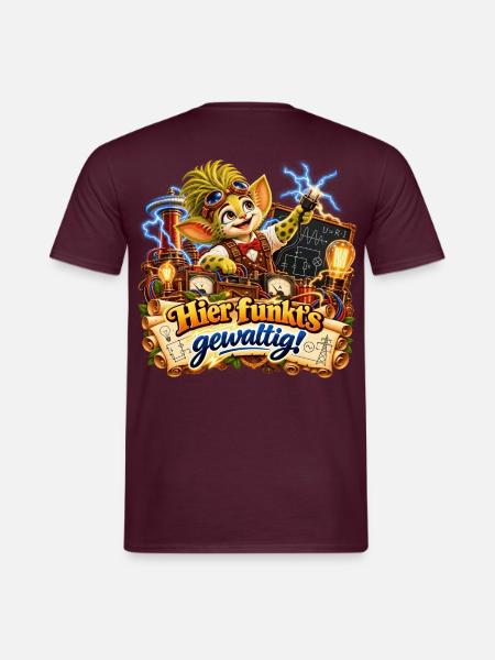Wenuma Hier funkts gewaltig - Männer T-Shirt - Ziegelrot