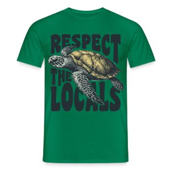 Respektieren Sie die Einheimischen - Männer T-Shirt - Kelly Green - Vorne - AI Model Male 178 dark (178cm)