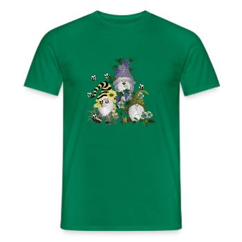 Wichtel Zwerge Gnome Kobold - Männer T-Shirt - Kelly Green - Vorne - AI Model Male 178 dark (178cm)