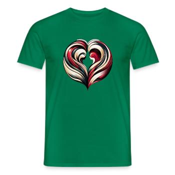 Abstract Design Valentinstag - Männer T-Shirt - Kelly Green - Vorne - AI Model Male 178 dark (178cm)