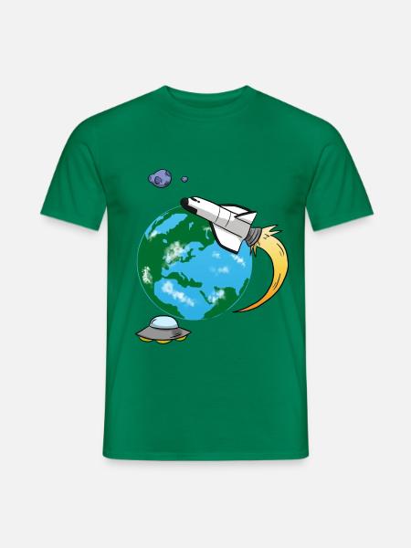 Fliegende Rakete - Männer T-Shirt - Kelly Green