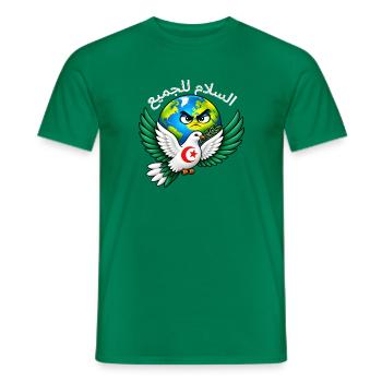 Frieden für alle – Algerien - Männer T-Shirt - Kelly Green - Vorne - AI Model Male 178 dark (178cm)