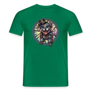 Mecha Hund Rostig und Verschmutzt - Männer T-Shirt - Kelly Green - Vorne - AI Model Male 178 dark (178cm)