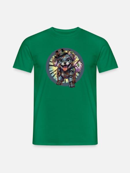 Mecha Hund Rostig und Verschmutzt - Männer T-Shirt - Kelly Green