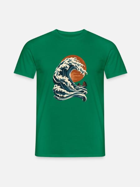 Meereswelle - Männer T-Shirt - Kelly Green