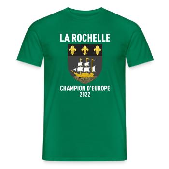 La Rochelle Europameister 2022 T-Shirt Cade... - Männer T-Shirt - Kelly Green - Vorne - AI Model Male 178 dark (178cm)