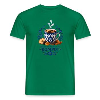 Angetrieben von Kompot Polish Christmas Folk Design - Männer T-Shirt - Kelly Green - Vorne - AI Model Male 178 dark (178cm)
