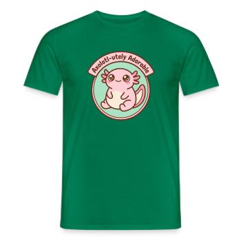Axolotl-ute niedlich – Niedlicher pinker Axolotl - Männer T-Shirt - Kelly Green - Vorne - AI Model Male 178 dark (178cm)