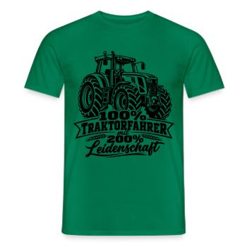 Traktor , Traktofahrer Leidenschaft - Männer T-Shirt - Kelly Green - Vorne - AI Model Male 178 dark (178cm)