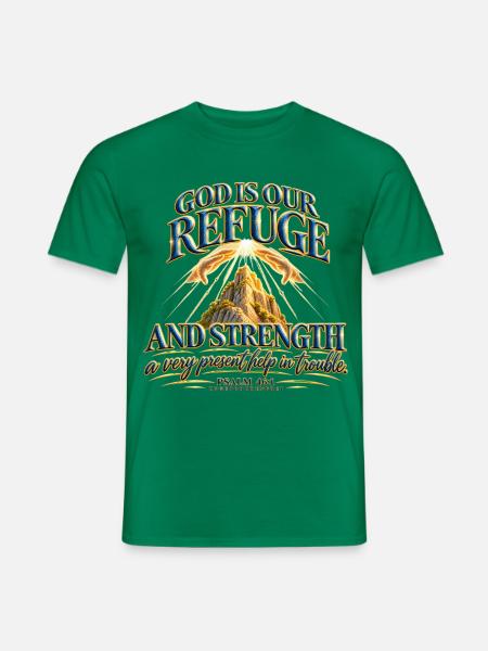 God is our help Psalm 46 - Männer T-Shirt - Kelly Green