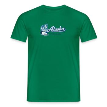 Alaska Retro Vintage Glacier Bear Mountain Design - Männer T-Shirt - Kelly Green - Vorne - AI Model Male 178 dark (178cm)