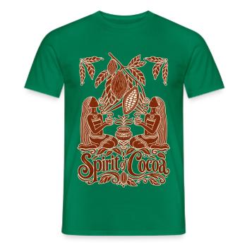 Spirit of Cocoa – Kakao Ritual & Boho Design - Männer T-Shirt - Kelly Green - Vorne - AI Model Male 178 dark (178cm)