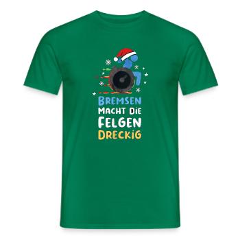Bremsen Macht Die Felgen Dreckig Rollstuhl Xmas - Männer T-Shirt - Kelly Green - Vorne - AI Model Male 178 dark (178cm)