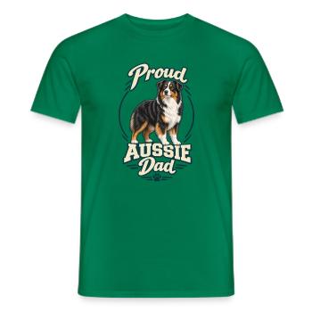 Stolzer australischer Vater – Vater eines australischen Schäferhundes - Männer T-Shirt - Kelly Green - Vorne - AI Model Male 178 dark (178cm)