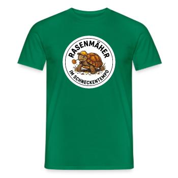 Landschildkröte Rasenmäher Freigehege Garten - Männer T-Shirt - Kelly Green - Vorne - AI Model Male 178 dark (178cm)