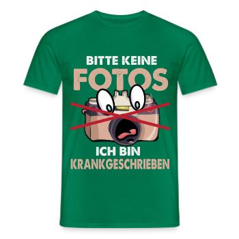 Bitte keine Fotos – Ich bin krankgeschrieben - Männer T-Shirt - Kelly Green - Vorne - AI Model Male 178 dark (178cm)