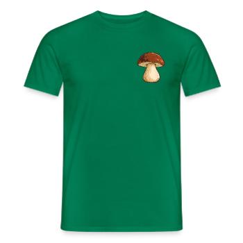 Vintage Steinpilz – Schlichtes Waldmotiv - Männer T-Shirt - Kelly Green - Vorne - AI Model Male 178 dark (178cm)
