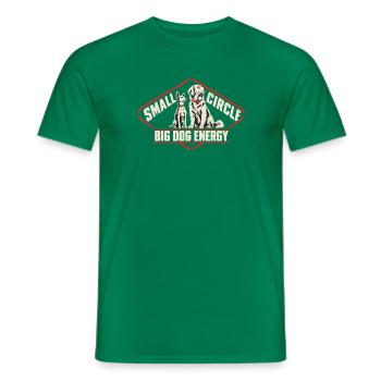 Small Circle Big Dog Energy Introvertierter Hundeliebhaber - Männer T-Shirt - Kelly Green - Vorne - AI Model Male 178 dark (178cm)