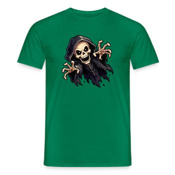 skull-ghost - Männer T-Shirt - Kelly Green - Vorne - AI Model Male 178 dark (178cm)