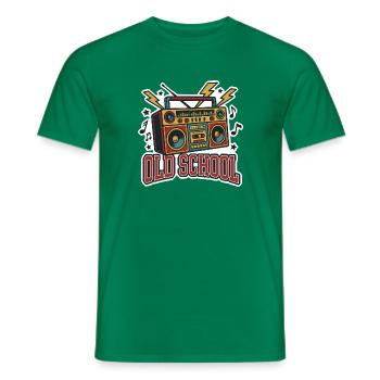 Old School Boombox – Retro-Musik der 80er - Männer T-Shirt - Kelly Green - Vorne - AI Model Male 178 dark (178cm)