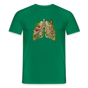 Blütendes Lungenbild - Männer T-Shirt - Kelly Green - Vorne - AI Model Male 178 dark (178cm)