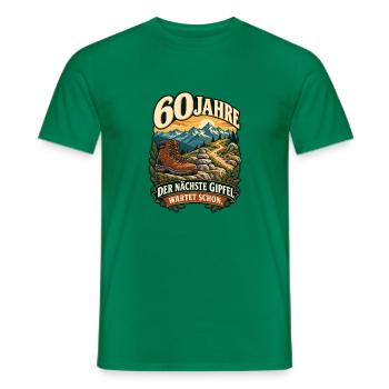 60 Jahre Gipfelsturm - Männer T-Shirt - Kelly Green - Vorne - AI Model Male 178 dark (178cm)