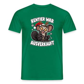 Rentier war ausverkauft - Männer T-Shirt - Kelly Green - Vorne - AI Model Male 178 dark (178cm)
