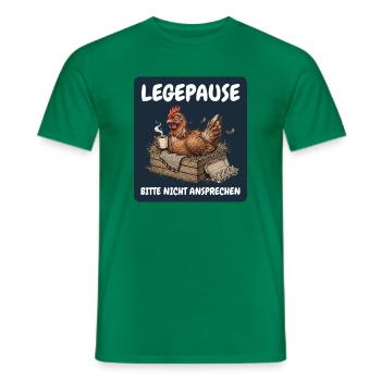 Legepause – Bitte nicht ansprechen Huhn - Männer T-Shirt - Kelly Green - Vorne - AI Model Male 178 dark (178cm)