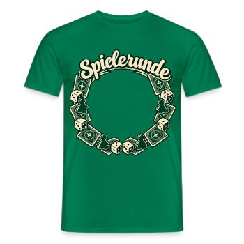 Spielerunde Shirt personalisierbar mit Gruppenname - Männer T-Shirt - Kelly Green - Vorne - AI Model Male 178 dark (178cm)