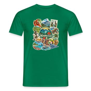 Indonesien Reisesticker - Männer T-Shirt - Kelly Green - Vorne - AI Model Male 178 dark (178cm)