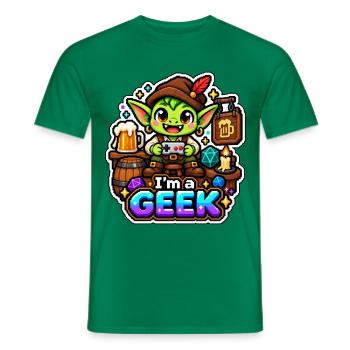 ICH BIN EIN NERD – Goblin Tavern Rollenspiel - Männer T-Shirt - Kelly Green - Vorne - AI Model Male 178 dark (178cm)