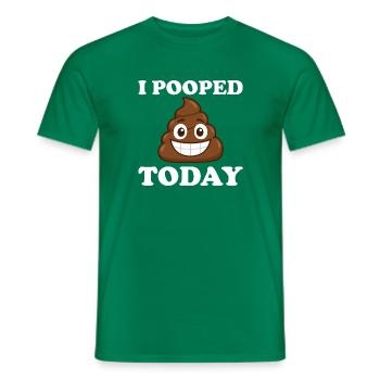 Ich habe heute gekackt - Männer T-Shirt - Kelly Green - Vorne - AI Model Male 178 dark (178cm)
