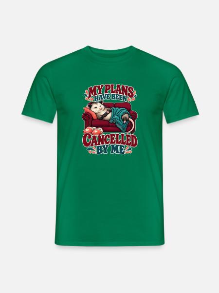  My Plans Have Been Cancelled By Me Faultier Auf - Männer T-Shirt - Kelly Green