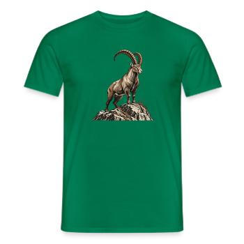 Alpensteinbock – König der Felsen - Männer T-Shirt - Kelly Green - Vorne - AI Model Male 178 dark (178cm)