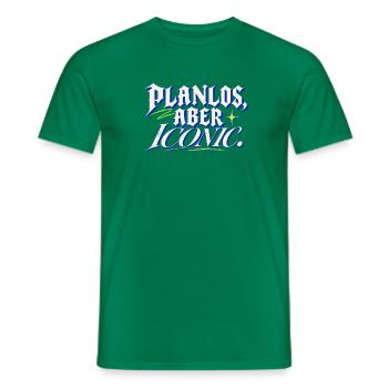Planlos Aber Iconic - Männer T-Shirt - Kelly Green - Vorne - AI Model Male 178 dark (178cm)