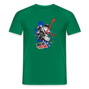 Routine durchbrechen Uhrbruch - Männer T-Shirt - Kelly Green - Vorne - AI Model Male 178 dark (178cm)
